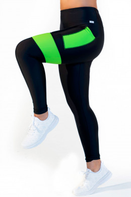 Calao Fitness Neon Leggings high waist - neon green